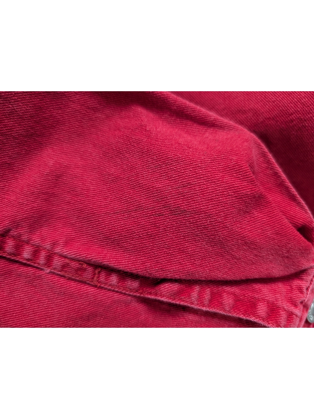 Vintage Levi's red denim heavyweight button-down shirt or shirt jacket - Picture 11 of 11